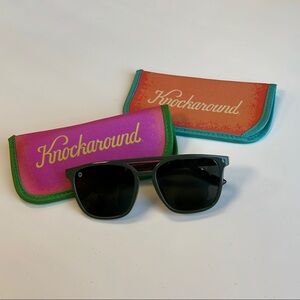 Knockaround Black Sunglasses with Colorful Cases